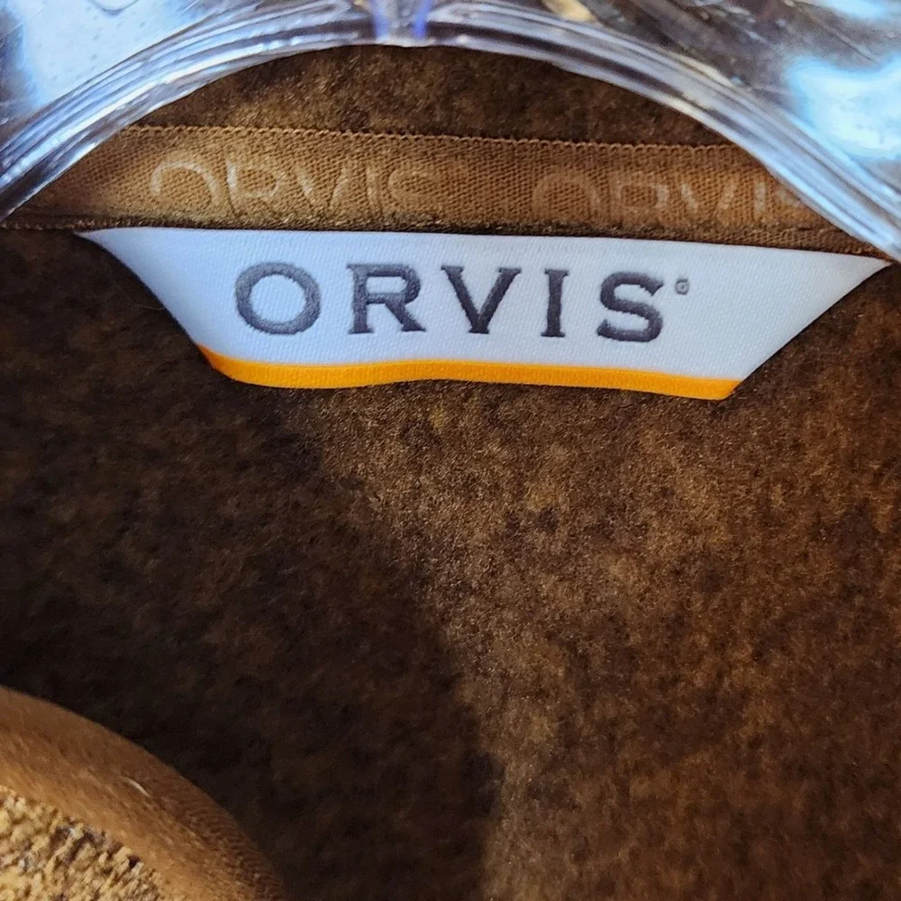 Orvis Men's Heroes Wool-Look Sweater Fleece Vest Brown Small S Fall 2024